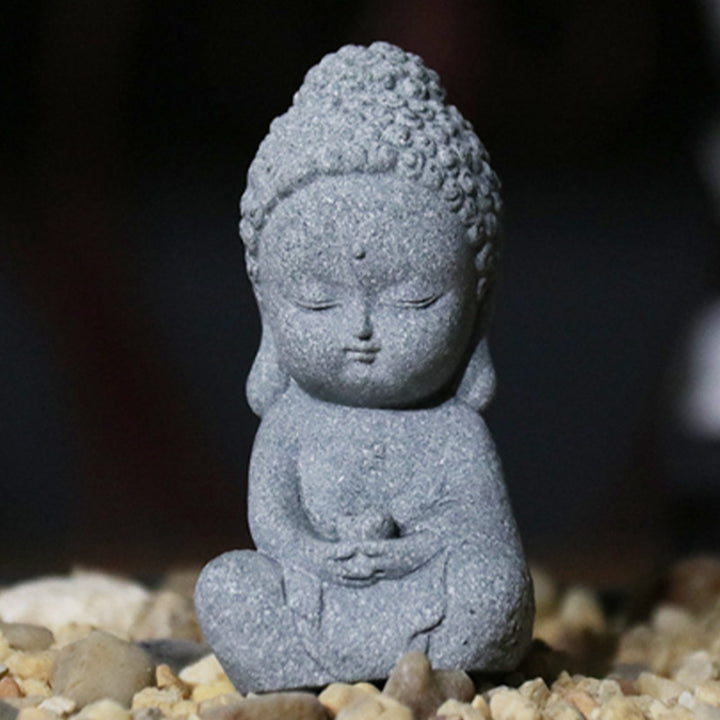 Buddha Stones Méditation Statue de Bouddha Compassion Décoration de la maison - 4*2,5*7 cm - image 0