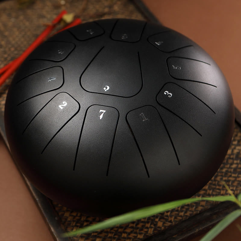 Buddha Stones Steel Tongue Drum Kit de batterie de yoga de méditation de pleine conscience de guérison sonore 11 notes 8 pouces