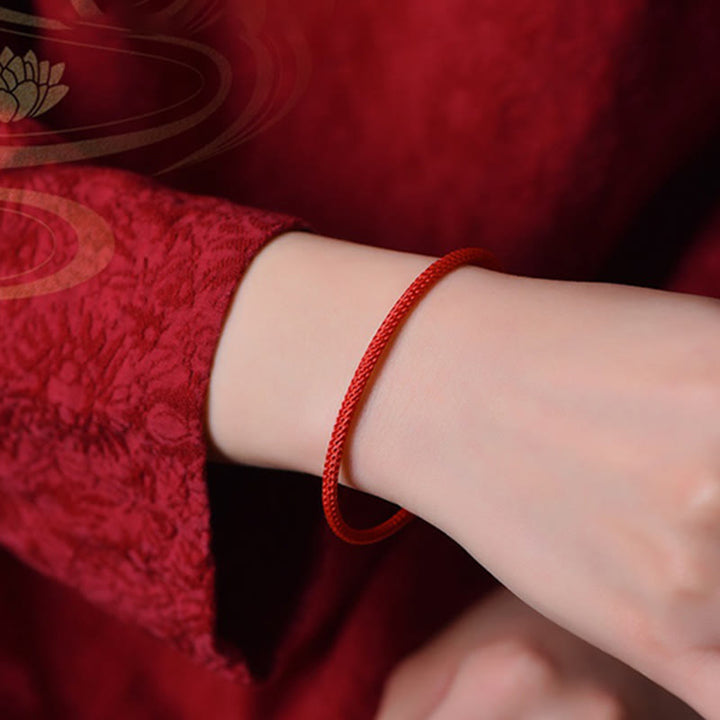 Bracelet manchette tressé fait main avec Buddha Stones au design simple - image 2