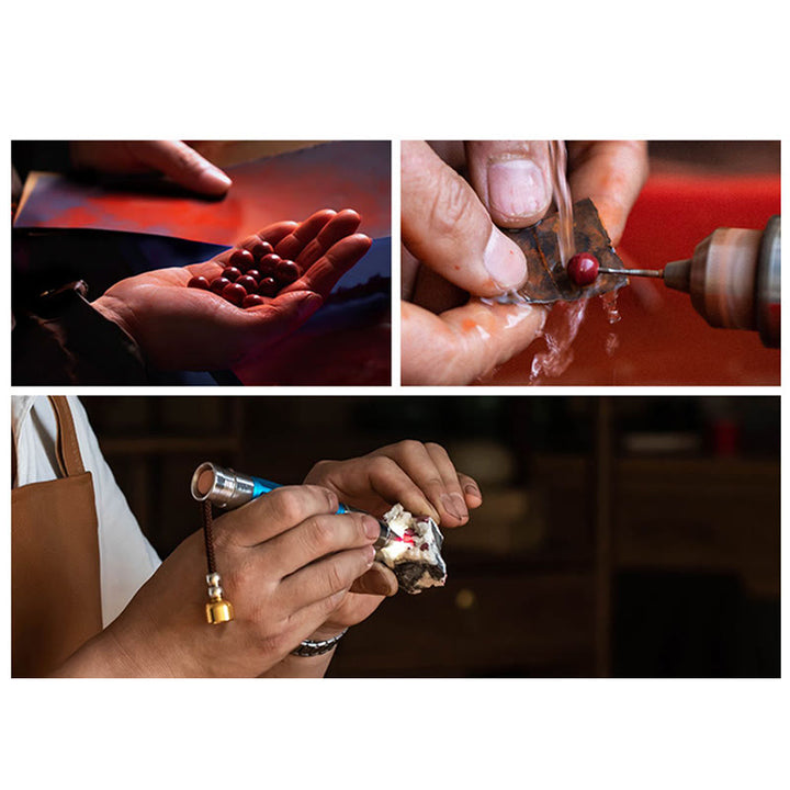 Bracelet en corde porte-bonheur en jade Hetian Buddha Stones et cinabre naturel, signe du zodiaque chinois - image 25