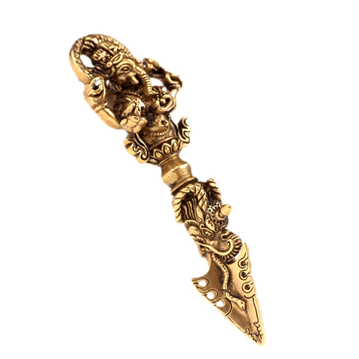 Collier pendentif tibétain Ganesh Ganpati éléphant dieu de la richesse Dorje Vajra pouvoir spirituel - image 19