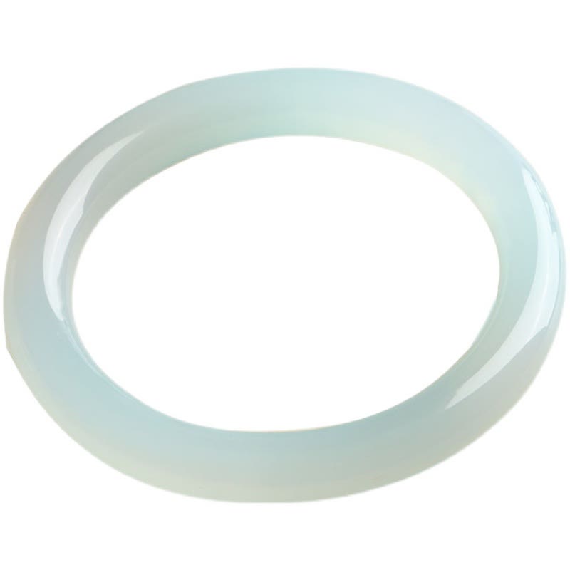 Bracelet jonc de sérénité en aigue-marine naturelle