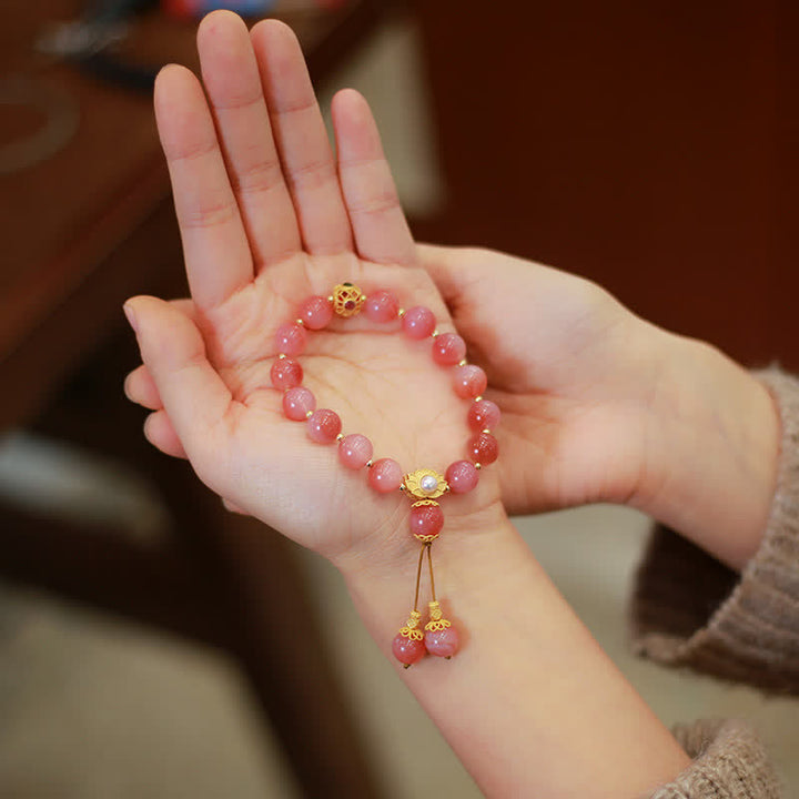 Bracelet d'illumination en argent sterling 925 Buddha Stones et agate Yanyuan et fleur de lotus