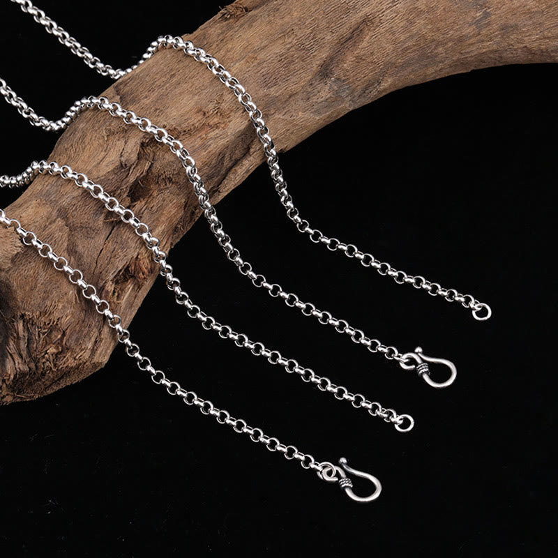 Collier pendentif de protection double Dorje Vajra en argent sterling 925 Buddha Stones - 60 cm (chaîne uniquement) - image 7