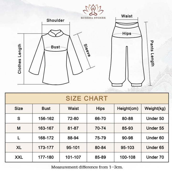 Ensemble de vêtements pour femmes en coton et lin avec Buddha Stones, pratique zen, yoga, méditation, prière, col en V