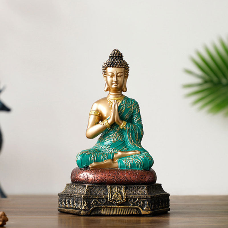 Buddha Stones Statue de Bouddha de la Compassion en Résine Décoration