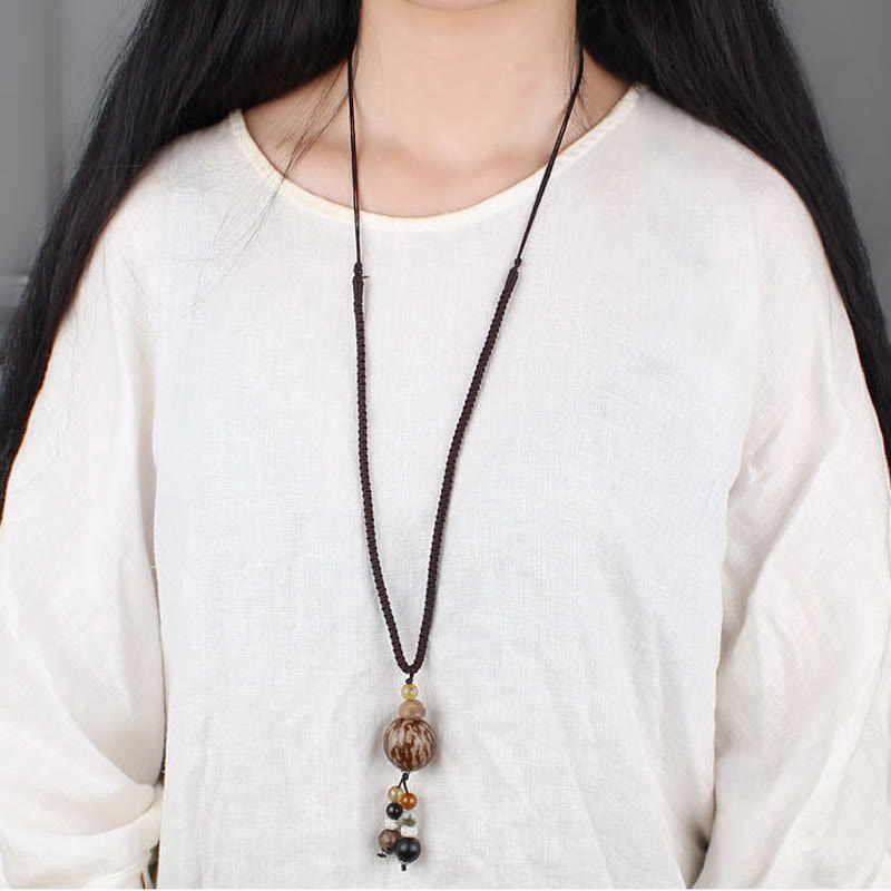 Collier pendentif Buddha Stones Bodhi Seed Lotus Sagesse Harmonie - image 11
