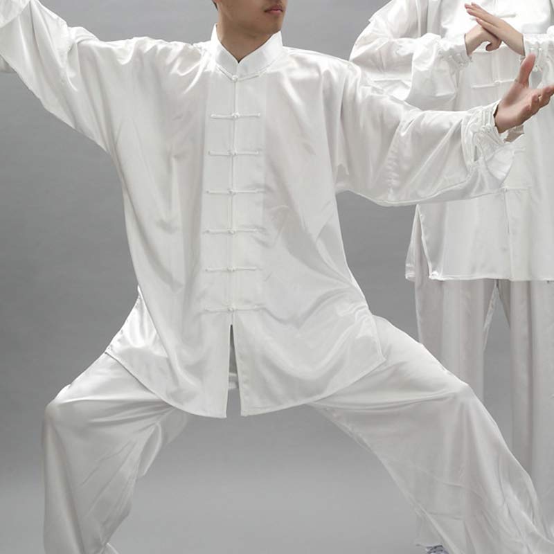 Ensemble de vêtements unisexes à motifs simples avec Buddha Stones pour méditation, prière, spirituel, zen, tai-chi, qigong - Blanc - 3XL- Convient aux tailles US/ UK/AU/ EU- 2XL - image 10