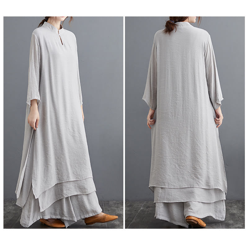 Ensemble de vêtements pour femmes Buddha Stones et motif simple pour méditation, prière, pratique spirituelle zen, yoga