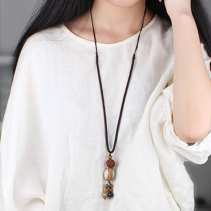 Collier pendentif Buddha Stones Bodhi Seed Lotus Sagesse Harmonie - image 4