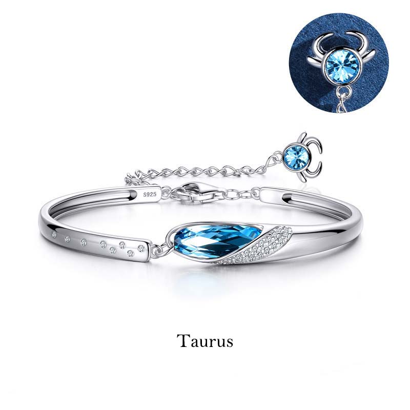 Bracelet à breloques en cuivre plaqué argent 925 Buddha Stones avec 12 constellations du zodiaque - image 12