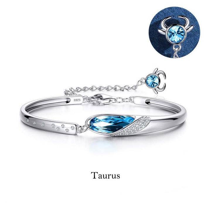 Bracelet à breloques en cuivre plaqué argent 925 Buddha Stones avec 12 constellations du zodiaque - image 12