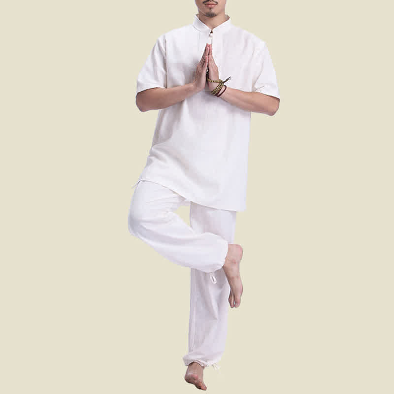 Ensemble de vêtements en coton et lin pour homme Buddha Stones, méditation spirituelle zen, prière - image 9