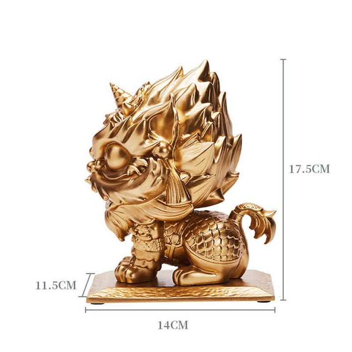 Statue de lion en Buddha Stones en résine résistante pour décoration de maison ou de bureau - image 14