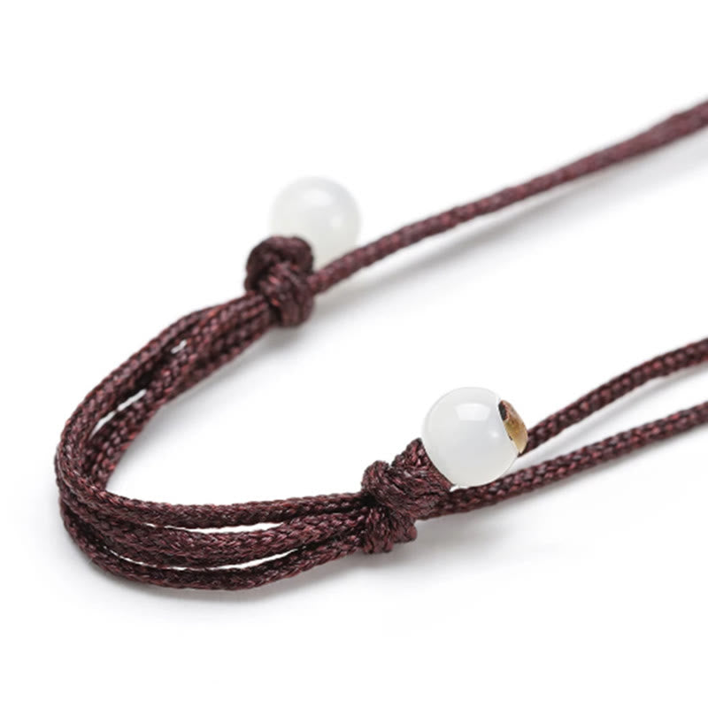 Collier avec pendentif en corde positive en tourmaline noire naturelle de Buddha Stones