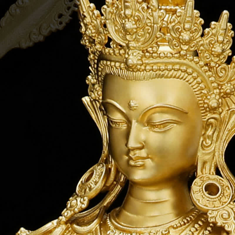 Figurine de Bouddha de médecine Amitabha Shakyamuni Statue de sérénité en cuivre Décoration de la maison - image 14