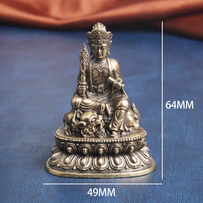 Statue de Buddha Stones en cuivre de la sérénité du Bodhisattva Manjusri - image 8