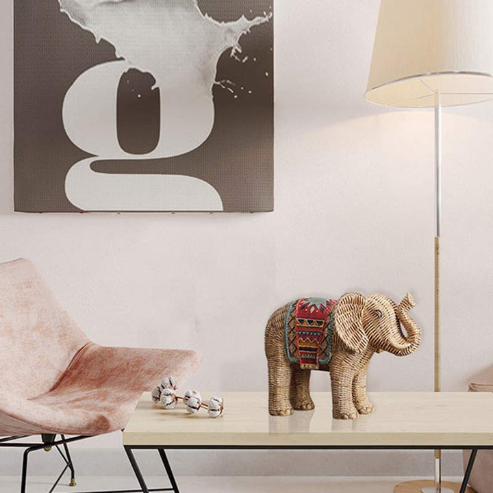 Éléphant en résine Sagesse Richesse Décoration de la maison