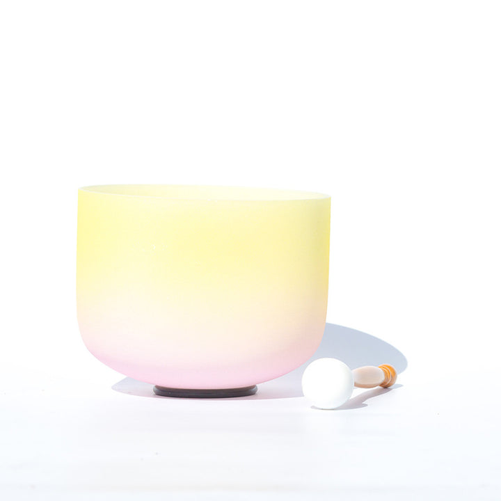 Bol chantant en cristal tibétain, couleur bonbon, fait main, pour le yoga et la méditation de pleine conscience - 8 po (20,3 CM) Jaune - image 7
