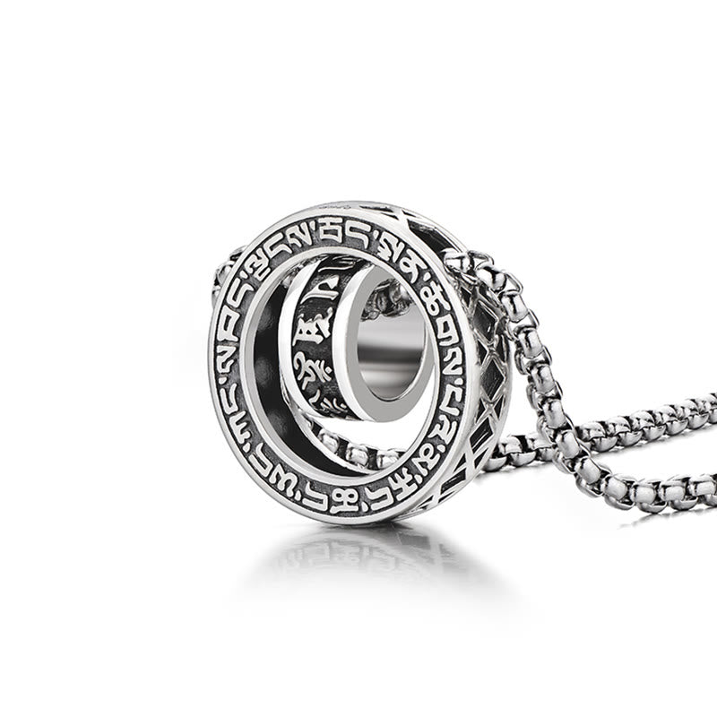 Collier pendentif tibétain en Buddha Stones Om Mani Padme Hum sculpté en chaîne de paix et de pureté - image 5