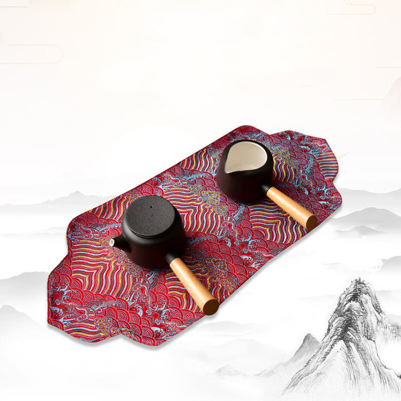 Buddha Stones , vagues de la mer, dessous de verre pour tasse à thé, tapis à thé Kung Fu