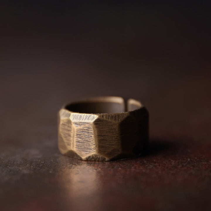 Bague de richesse en cuivre au design simple et tibétain avec Buddha Stones - 49,6 mm - 10 mm - image 15