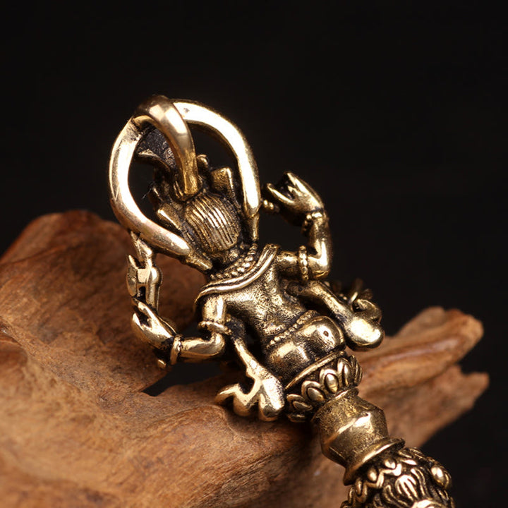 Collier pendentif tibétain Ganesh Ganpati éléphant dieu de la richesse Dorje Vajra pouvoir spirituel - image 5