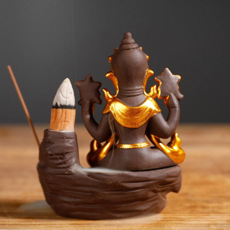 Buddha Stones Brûleur d'encens de guérison tibétain Bouddha Décoration