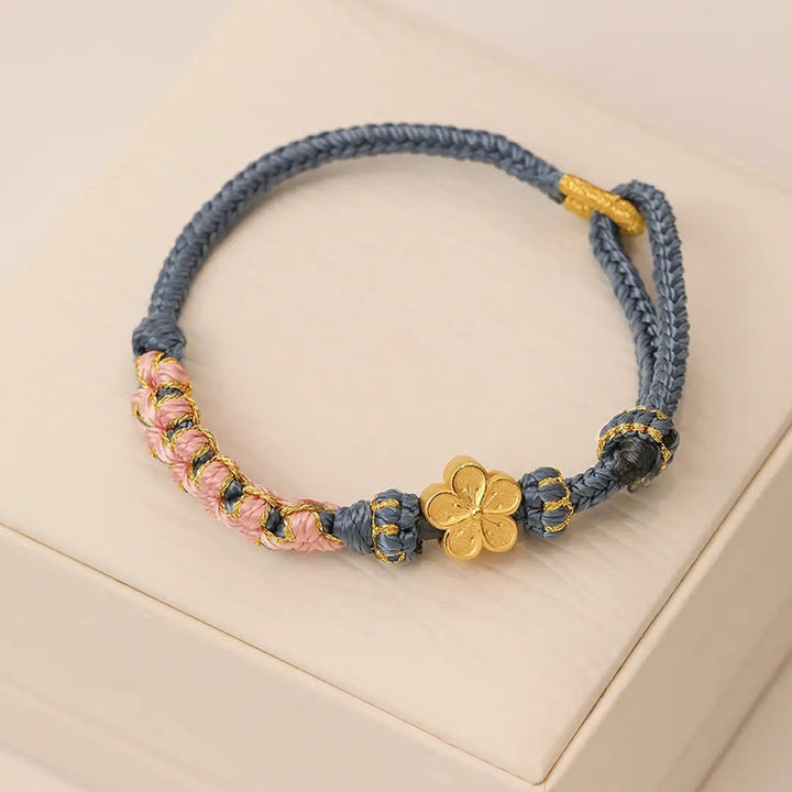 Bracelet de richesse à motif de fleur de pêcher