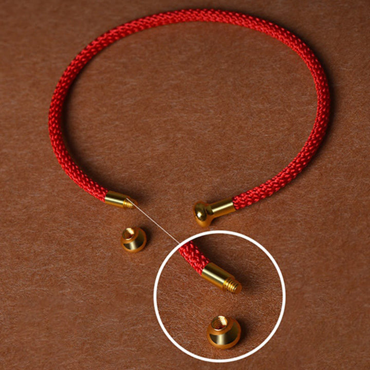 Bracelet manchette tressé fait main avec Buddha Stones au design simple - image 4