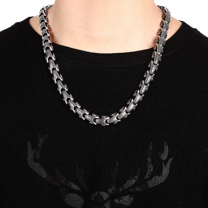Collier pendentif de protection en acier titane avec motif de dragon et Buddha Stones - image 15