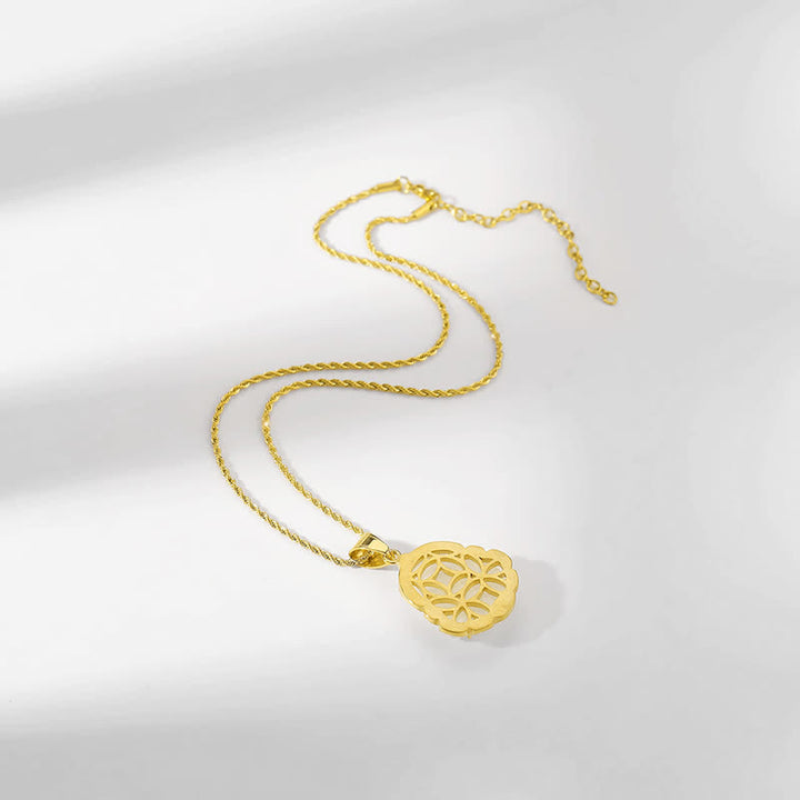 Collier avec pendentif porte-bonheur en jade Bouddha rieur rempli d'or 18 carats de Buddha Stones - image 8