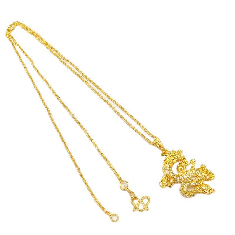Collier pendentif protection dragon en or Buddha Stones - image 10