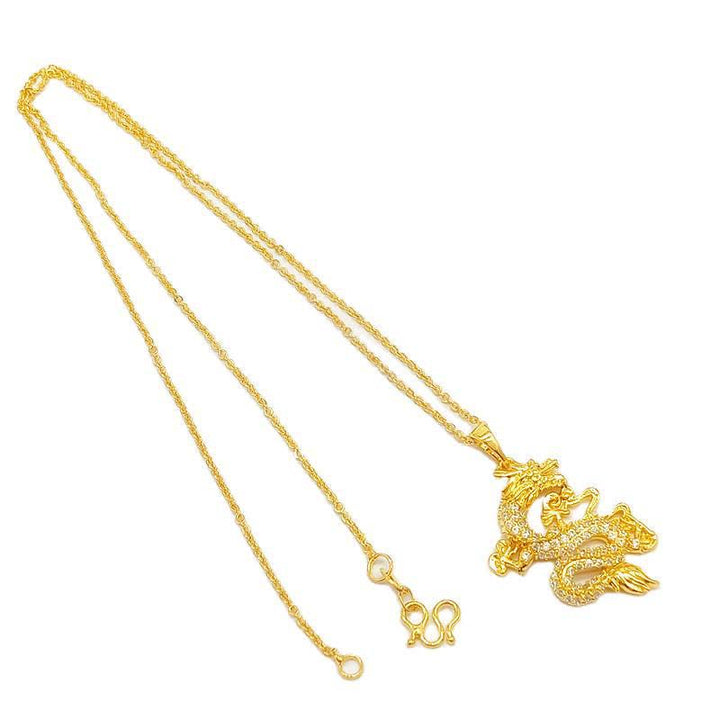 Collier pendentif protection dragon en or Buddha Stones - image 10