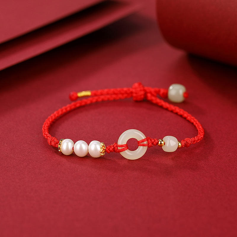 Bracelet porte-bonheur en perles de jade Hetian plaqué or en argent sterling 925 Buddha Stones