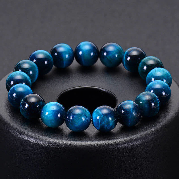 Bracelet de protection œil de tigre bleu Buddha Stones - image 7