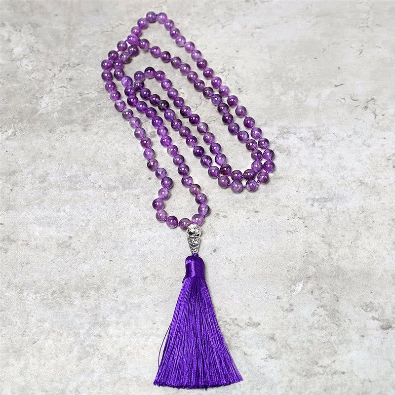 Collier de Buddha Stones Collier de perles de prière de méditation de yoga