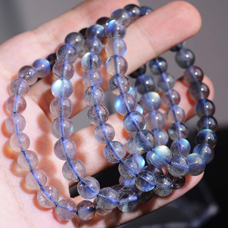 Bracelet de perles de guérison en pierre de lune naturelle Buddha Stones - image 3