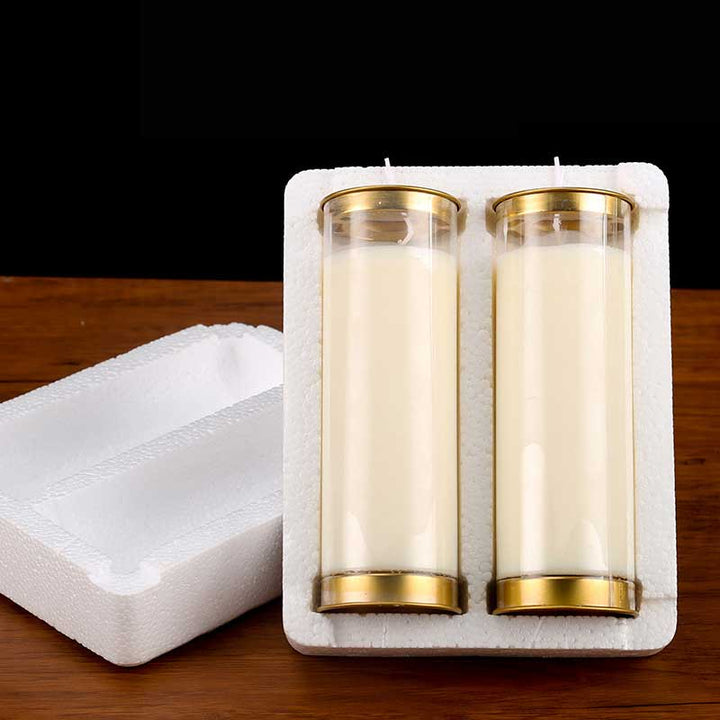 Bougie d'autel de prière de méditation Objets d'utilisation pour rituels de temple bouddhiste - image 6