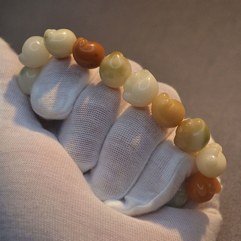 Bracelet d'harmonie calme avec pattes de chat mignon en Buddha Stones et graines de Bodhi multicouches - image 11