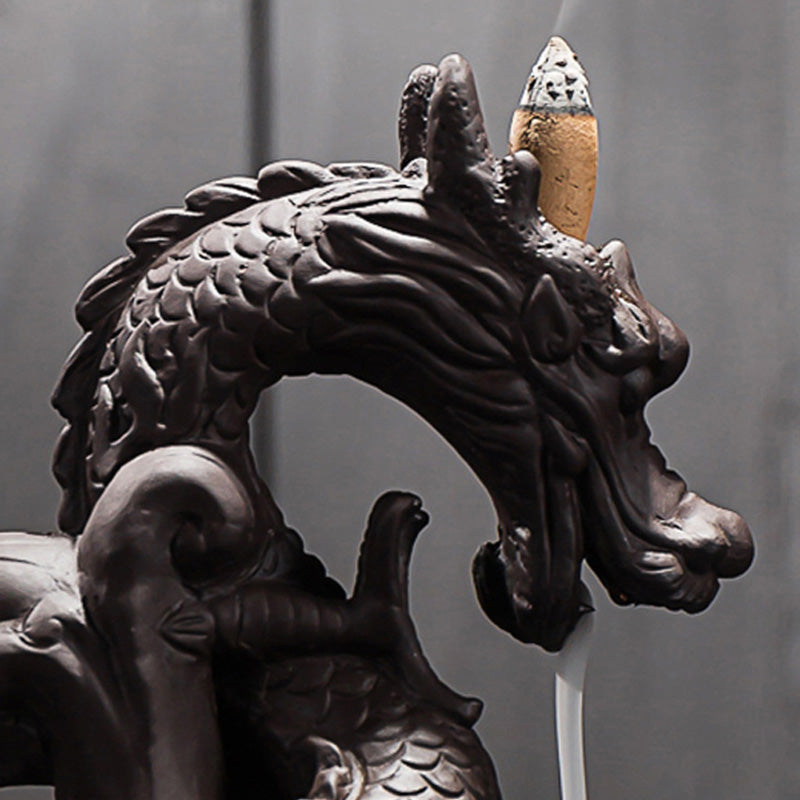 Brûleur d'encens tibétain en Buddha Stones pour protection du dragon