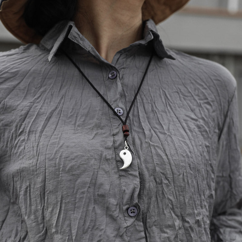 Collier pendentif en argent sterling 990 avec Buddha Stones et harmonie Yin Yang - image 10