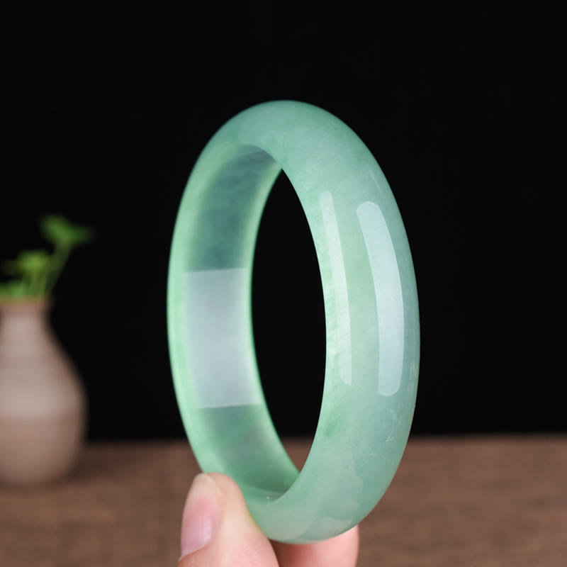 Bracelet jonc en jade naturel Buddha Stones, porte-bonheur, guérison, prospérité - image 2