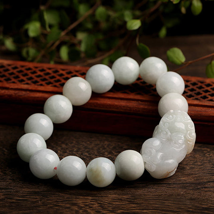 Bracelet porte-bonheur en jade PiXiu Buddha Stones Fengshui et richesse