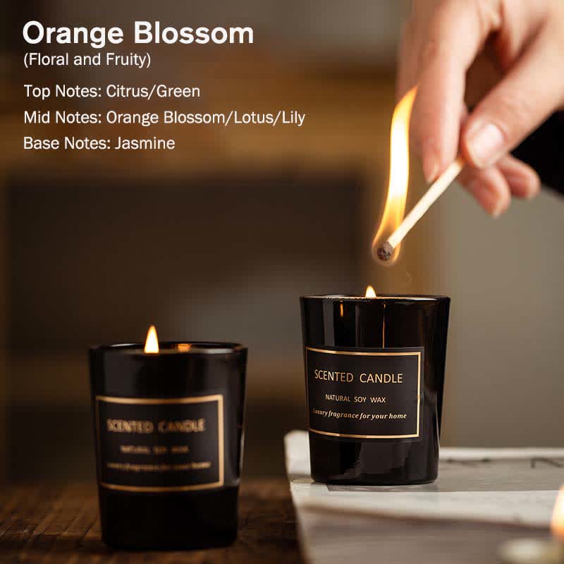 Bougie parfumée à la cire de soja et à l'aromathérapie avec parfum de poire et de freesia Blue Bell - Fleur d'oranger (floral et fruité) - image 6