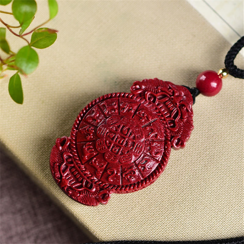 Collier pendentif en Buddha Stones rieur Yin Yang zodiaque chinois gourde cinabre naturel bénédiction - image 17