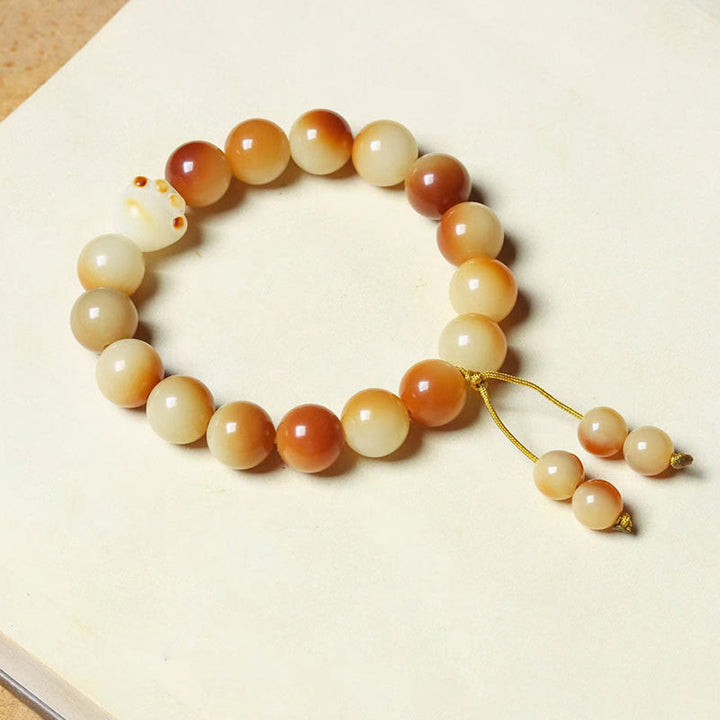 Bracelet de sagesse et de paix en Buddha Stones de Bodhi naturelles