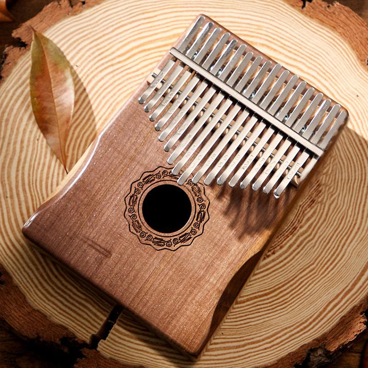 Piano à pouce Kalimba 17 touches Buddha Stones en bois d'acajou, acacia, noyer, piano à doigts portable