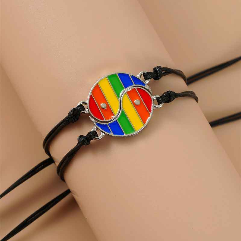 Bracelet couple Yin Yang Hématite Buddha Stones 2 pièces