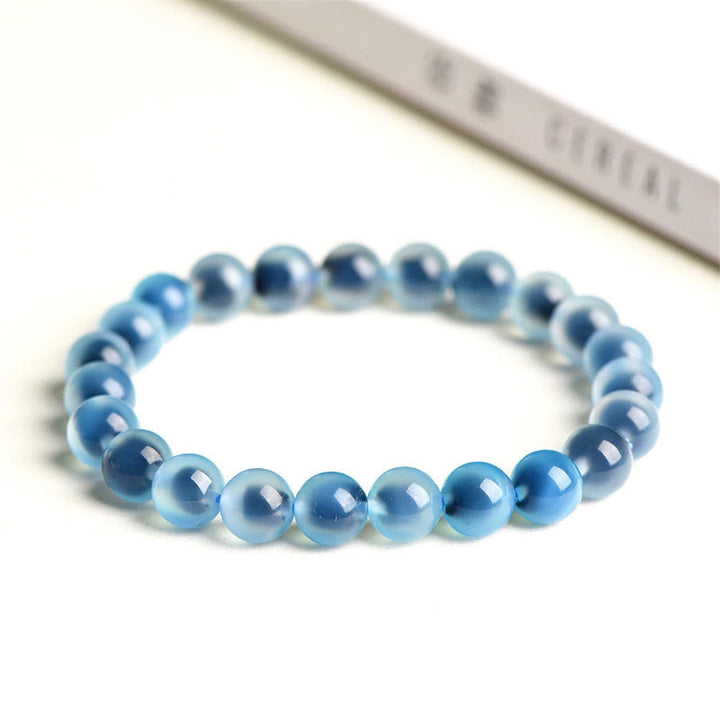 Bracelet de perles en agate naturelle colorée de Buddha Stones Harmony Strength